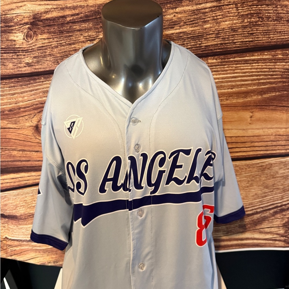 Los Angeles Gray Baseball Jersey